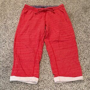 JCrew | Elastic Waist Sweat Jogger Cuffed Pants | Distressed Red | Size: M